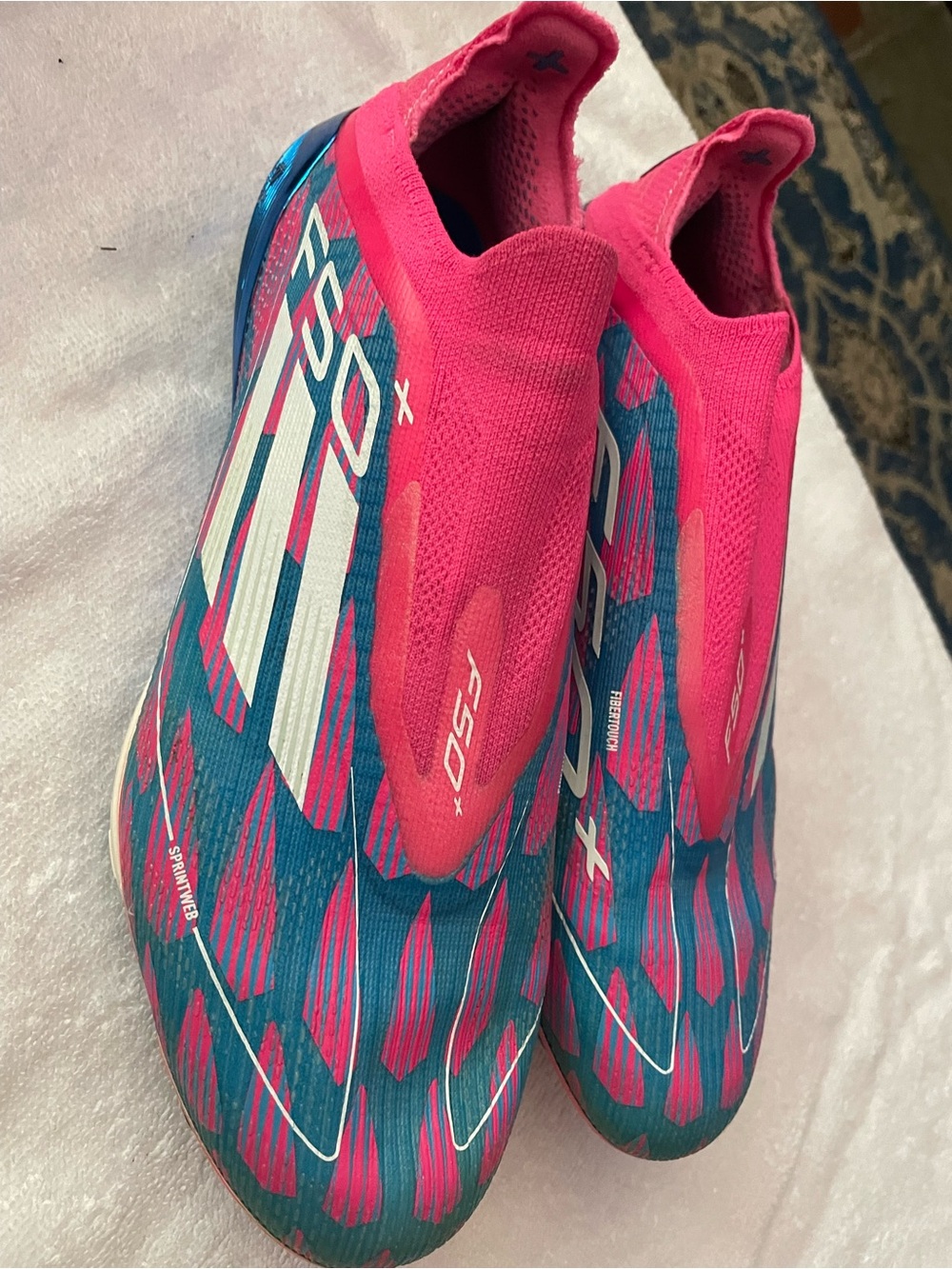 adidas F50 Men's Soccer Cleats - Pink & Teal